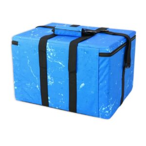 An extraordinary design that keeps the frozen foods cold for up to 4 hours! This food cooler box has thick layers of insulation and a liquid gel can be added to give additional coolness to the product inside. Up to 10 hours cooling