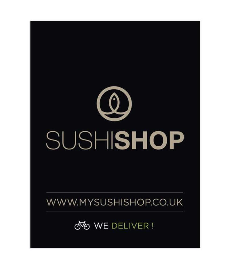 Digital printing on PVC. Sushi Shop logo. Sushi Shop Bag