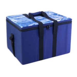 An extraordinary design that keeps the frozen foods cold for up to 4 hours! This food cooler box has thick layers of insulation and a liquid gel can be added to give additional coolness to the product inside. Up to 10 hours cooling