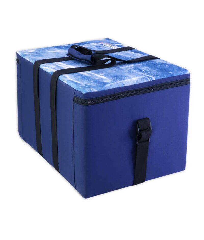 An extraordinary design that keeps the frozen foods cold for up to 4 hours! This food cooler box has thick layers of insulation and a liquid gel can be added to give additional coolness to the product inside. Up to 10 hours cooling