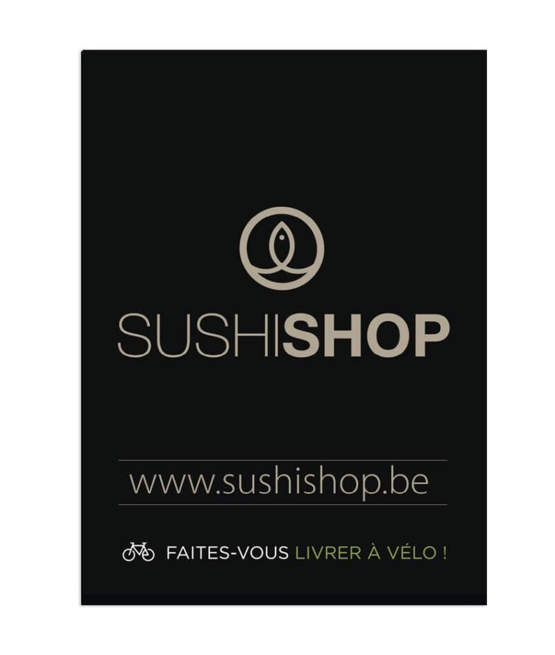 Digital printing on PVC. Sushi Shop logo. Sushi Shop Bag